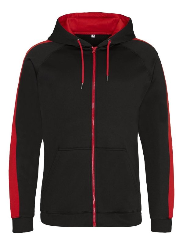 jet black/fire red
